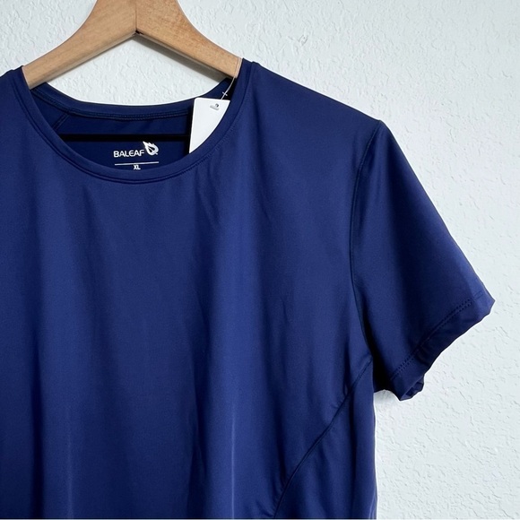 BALEAF BLUE WOMEN SHORT SLEEVE XL WORKOUT ACTIVEWEAR SHIRT BRAND NEW - Picture 5 of 6